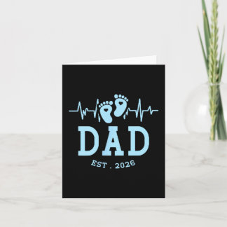 Boy Dad Est 2026 New Daddy Baby Expecting First Fa Card