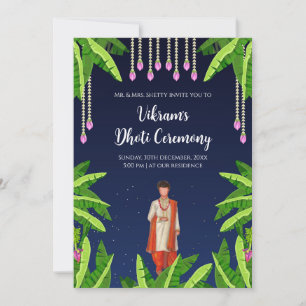 Boy Dhoti Ceremony digital invitation