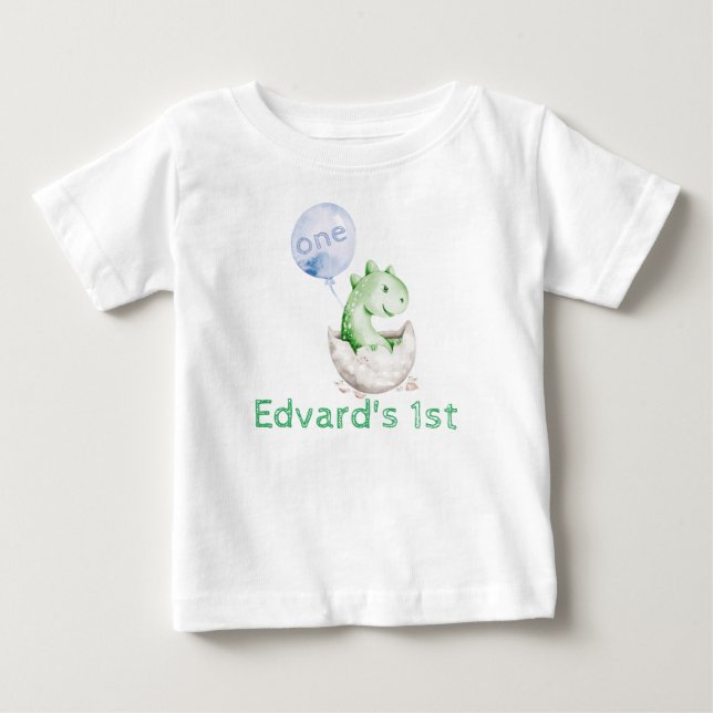 Boy Dinosaur 1st birthday Shirt (Front)