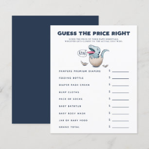 Boy Dinosaur Baby Shower Guess the Price Right