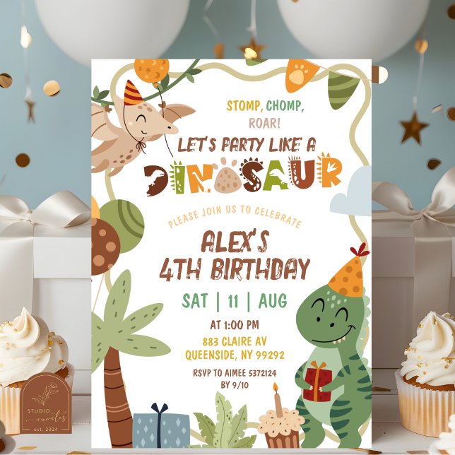 Boy Dinosaur Birthday invitation (Creator Uploaded)