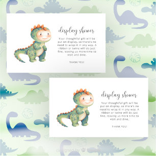 Boy dinosaur - display shower enclosure card