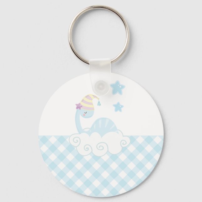 Boy Dinosaur Sleeping   Key Ring (Front)