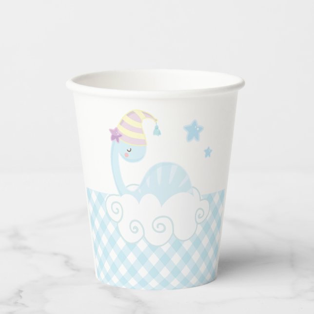 Boy Dinosaur Sleeping   Paper Cups (Front)
