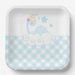 Boy Dinosaur Sleeping   Paper  Paper Plate