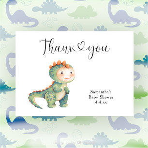 Boy dinosaur Thank you baby shower 