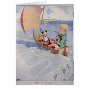 Boy & Dog in a Sailboat,