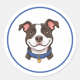 Boy Dog Pitbull Sticker