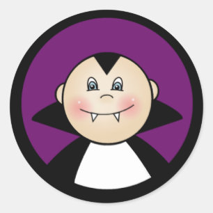 Boy Dracula Classic Round Sticker