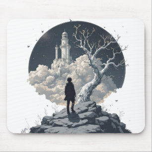 Boy dreaming mouse mat