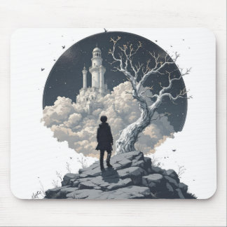 Boy dreaming mouse mat