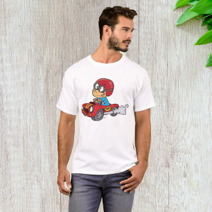 Boy Driving Red Race Car T-Shirt