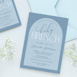 Boy Dusty Blue Baby Brunch Baby Shower Invitation<br><div class="desc">Celebrate the upcoming arrival of your little one with this fun Baby Brunch baby shower invitation. Adorned with a subtle and classic dusty blue colour palette, this invitation is perfect for a brunch-themed shower. The playful font and elegant design will capture the attention of your guests and set the tone...</div>