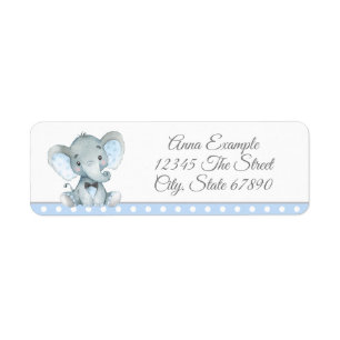 Boy Elephant Address Labels