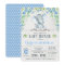 Boy Elephant Baby Shower Invitation Blue Floral