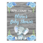 Boy Elephant Baby Shower Poster
