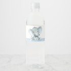 Boy Elephant Baby Shower Water Bottle Labels