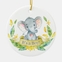 Boy Elephant Baby Shower Yellow
