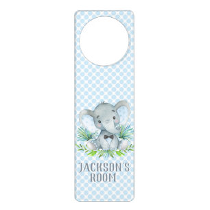 Boy Elephant Door Hanger