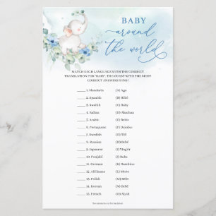 Boy Elephant Eucalyptus Baby Around the World