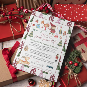 Boy Elf   Kids Christmas Elf Hello Letter Card