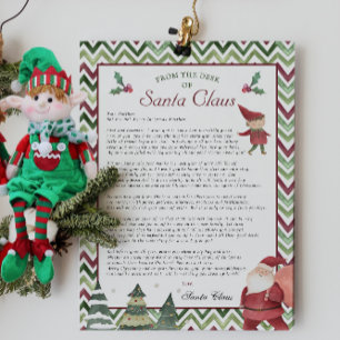 Boy Elf   Retirement Letter Christmas Santa's Desk Invitation