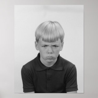 Boy Facial Expressions Poster