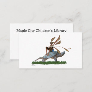 Boy Fairy Riding On Turtle Business Card