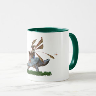 Boy Fairy Riding On Turtle Coffee Mug