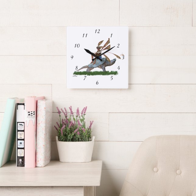 Boy Fairy Riding On Turtle Wall Clock (Reading Room)