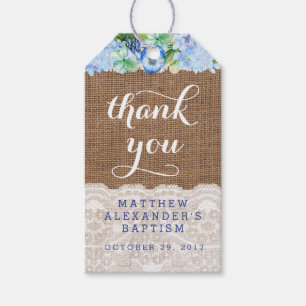 Boy favour tags for Baptism or Christening Party