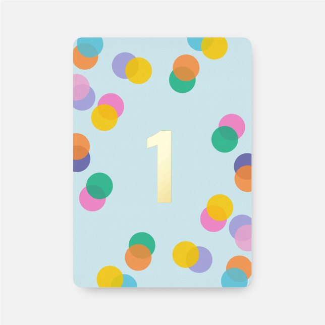 Boy First Birthday Confetti Blue and Gold (Creator Uploaded)