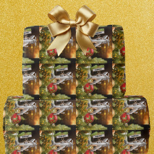 Boy First Christmas Airplane ornament Christmas Wrapping Paper