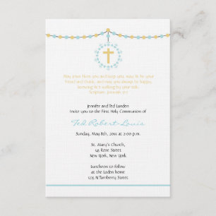 Boy First Communion Invitation