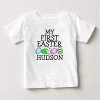 Boy First Easter Shirt My First Easter Bunny eggs