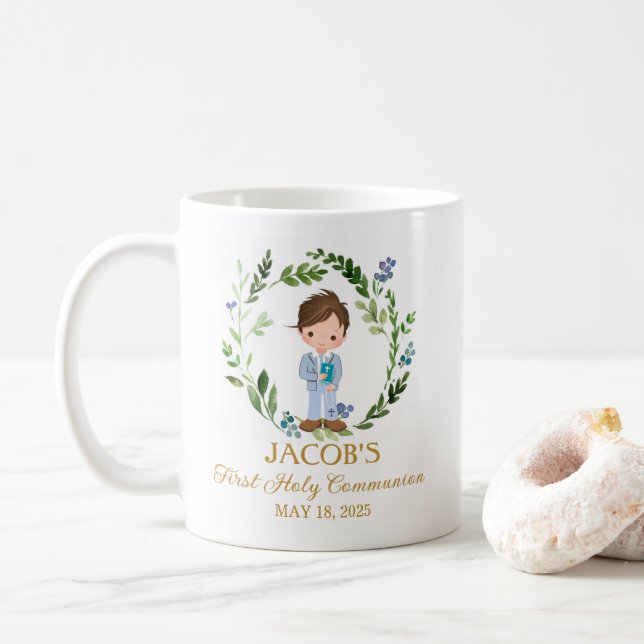 Boy First Holy Communion Ceramic Mug 11 oz (With Donut)