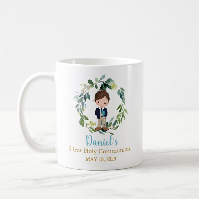 Boy First Holy Communion Favors Mug Keepsake (Left)