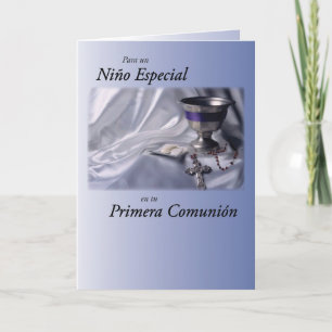 Boy First Holy Communion in Spanish Card