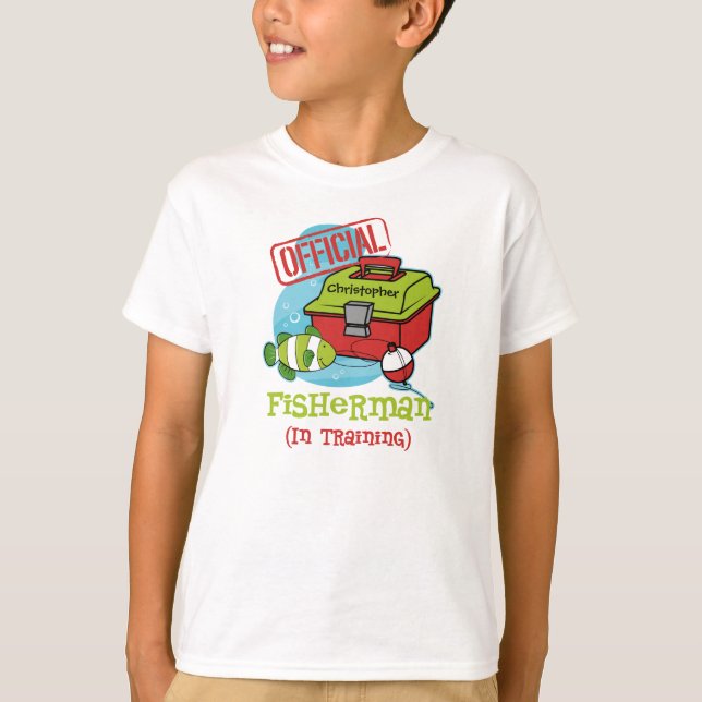 Boy Fisherman In Training T-Shirt (Front)
