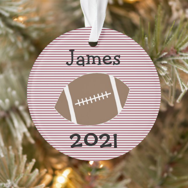 Boy Football Year in Review Ornament (Tree)