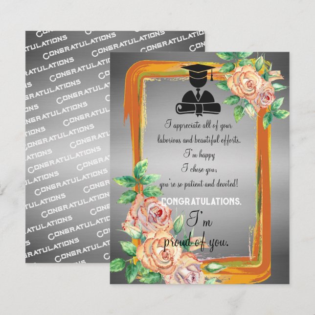 Boy friend graduation card (Front/Back)