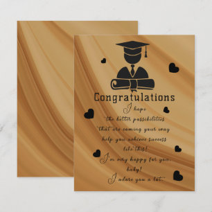 Boy friend's Graduation Card