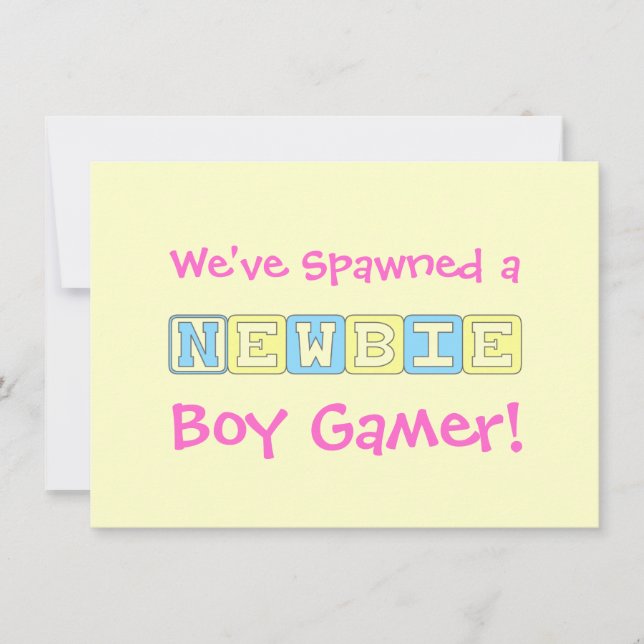 Boy Gamer Baby Shower Invitation (Front)