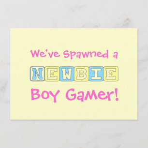 Boy Gamer Baby Shower Invitation