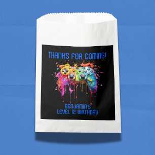 Boy Gamer Blue Video Game Party Favours Favour Bags