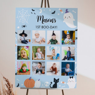 Boy Ghost First Year Photo Milestone Sign