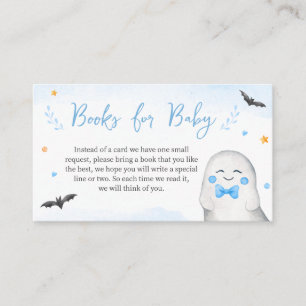 Boy Ghost Halloween Baby Shower Books for Baby  Enclosure Card