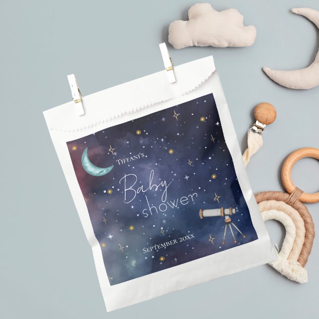 Boy Girl Celestial Sky Moon & Stars Baby Shower Favour Bags (Creator Uploaded)