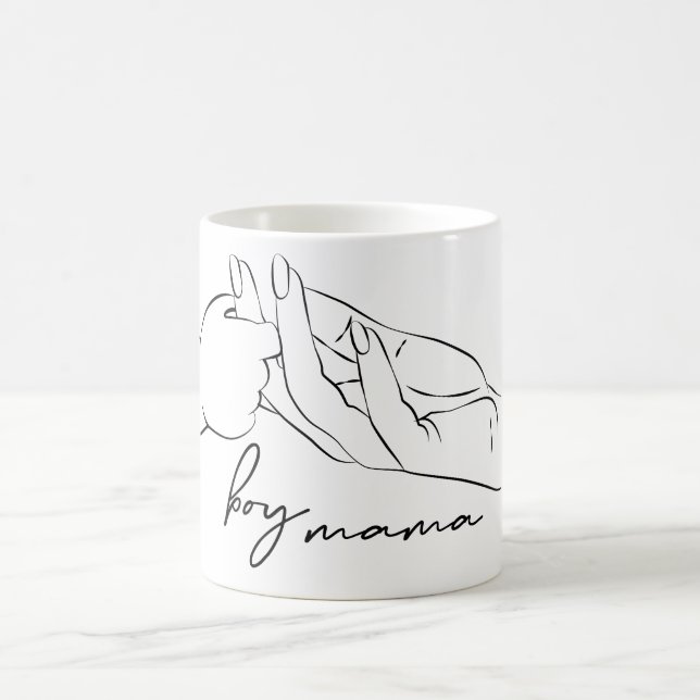 Boy / Girl Mama Custom Text Coffee Mug (Center)