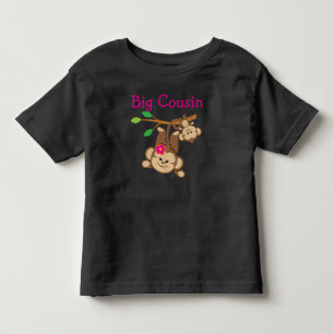 Boy, Girl Monkeys Big Cousin Toddler T-Shirt